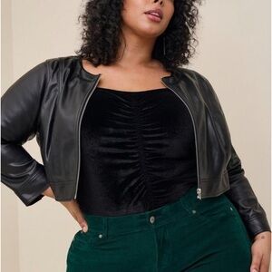 Torrid Faux Leather Crop Jacket